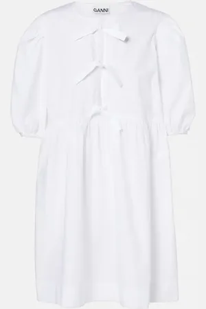 Ganni Minikleid aus Baumwollpopeline