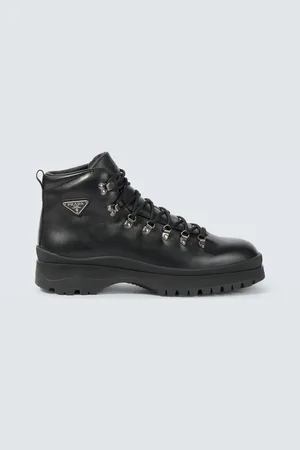 Prada Schnürstiefel Brixxen aus Leder