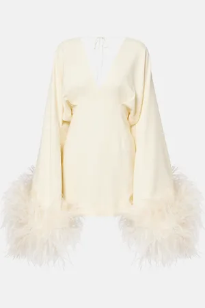 ‎Taller Marmo‎ Minikleid Mini Magnifique mit Federn