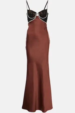Self-Portrait Verzierte Robe aus Satin