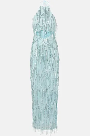 ROTATE Maxikleid mit Pailletten