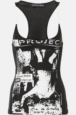 Y / PROJECT Bedrucktes Top aus Baumwoll-Jersey