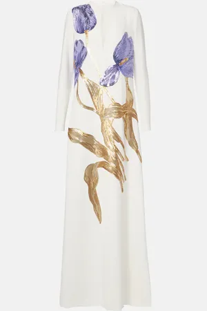 Costarellos Robe Malvina aus Crêpe mit Pailletten