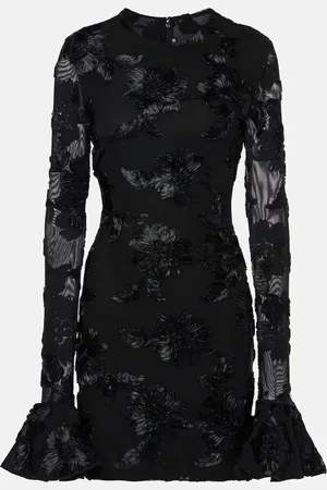 ROTATE Besticktes Minikleid aus Mesh