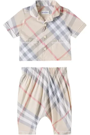 Burberry Baby Pyjama Burberry Check aus Baumwolle