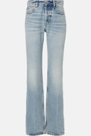 Saint Laurent High-Rise Straight Jeans Nico