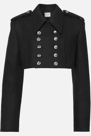 Khaite Cropped-Jacke Leara aus einem Wollgemisch