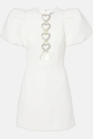 Rebecca Vallance Verziertes Minikleid Alicia aus Crêpe