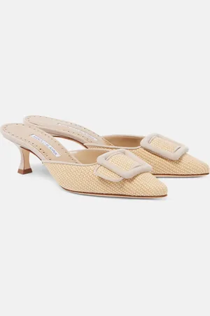 Manolo Blahnik Mules Maysale 50 aus Raffiabast