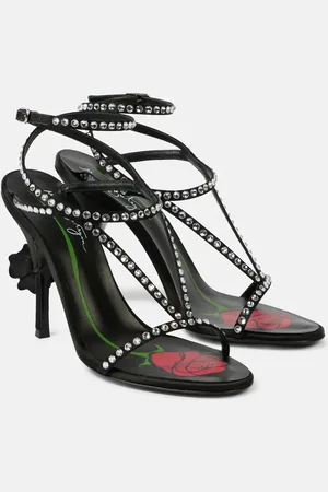 MAGDA BUTRYM Sandalen aus Satin mit Kristallen