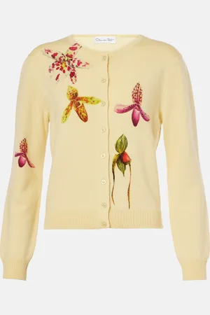 Oscar de la Renta Bedruckter Cardigan aus Schurwolle
