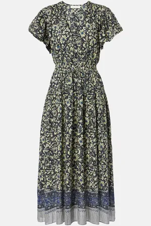 ULLA JOHNSON Midikleid Lyria aus einem Baumwollgemisch