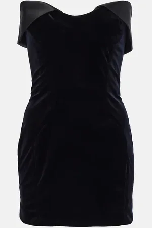 MUGLER Minikleid aus Samt mit Satin