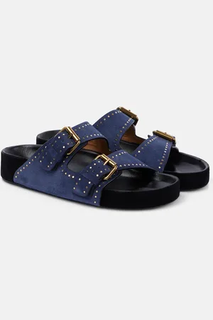 Isabel Marant Sandalen Lennyo aus Veloursleder