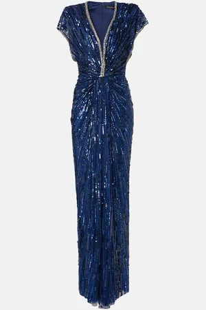 Jenny Packham Robe mit Pailletten und Kristallen