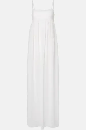 Jacquemus Maxikleid Peplo aus Jersey und Musselin