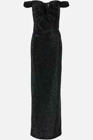 Roland Mouret Off-Shoulder-Robe mit Kristallen