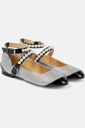 Mach & Mach Verzierte Mary-Jane-Ballerinas mit Glitter