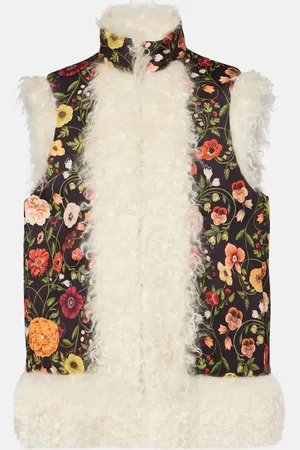 La DoubleJ Bedruckte Weste Folk mit Faux Fur