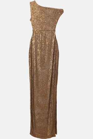 Norma Kamali One-Shoulder-Robe mit Pailletten