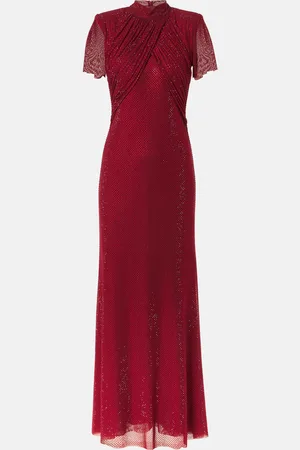 Self-Portrait Maxikleid mit Kristallen