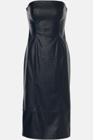 ROTATE Midikleid aus Lederimitat