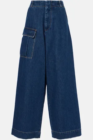 Plan C Mid-Rise Wide-Leg Jeans