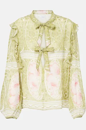Giambattista Valli Bedruckte Bluse aus Seiden-Georgette