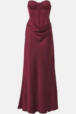 ROTATE Verzierte Robe aus Satin