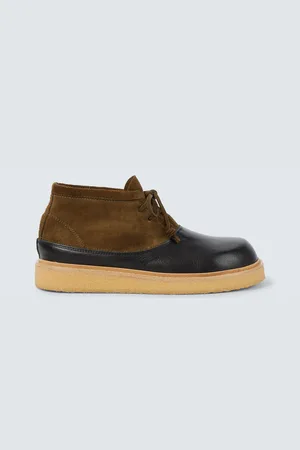 Marni Desert Boots Patchy aus Leder und Veloursleder