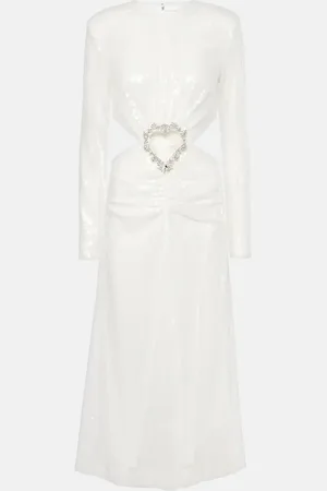 ROTATE Bridal Midikleid mit Kristallen und Pailletten
