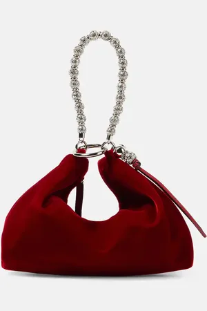Jimmy Choo Clutch Callie aus Samt mit Kristallen
