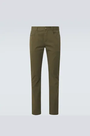 Saint Laurent Schmale Mid-Rise-Hose
