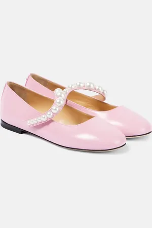 Mach & Mach Verzierte Mary-Jane-Ballerinas Sirene aus Leder