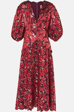 Farm Rio Midikleid Bossa Banana aus Jacquard