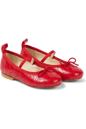 BONPOINT Bestickte Ballerinas aus Leder