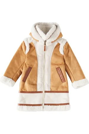Chloé Chloé Kids Mantel aus Velourslederimitat mit Teddyfleece