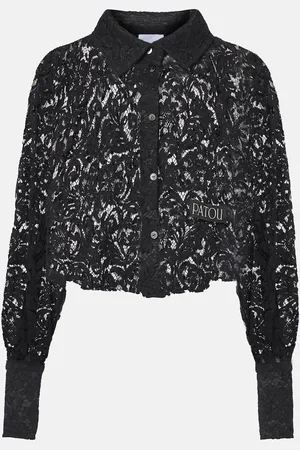 Patou Cropped-Bluse aus Spitze