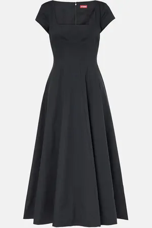 Staud Midikleid aus Baumwollpopeline