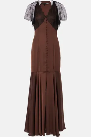 ROTATE Maxikleid mit Spitze