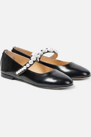 Mach & Mach Verzierte Mary-Jane-Ballerinas Sirene aus Leder