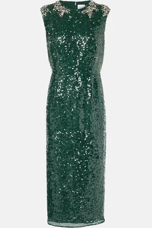 Erdem Verziertes Midikleid mit Pailletten