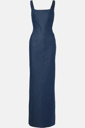 Jacquemus Maxikleid La Robe De-Nîmes Spoglio aus Denim