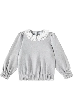 Tartine Et Chocolat Sweatshirt aus Baumwoll-Jersey mit Spitze