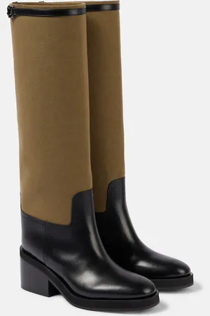 Jimmy Choo Stiefel Yasmin aus Leder und Canvas