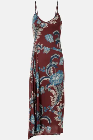 Etro Bedrucktes Midikleid aus Satin