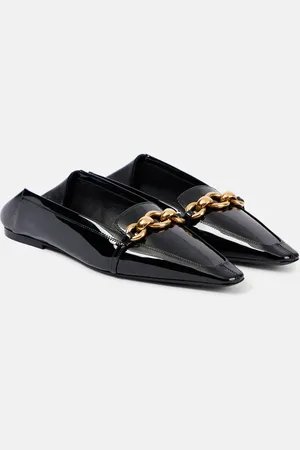 Saint Laurent Slippers Le Maillon aus Lackleder