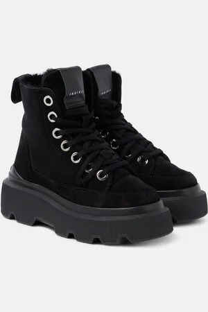 INUIKII Schnürstiefel Matilda aus Veloursleder mit Shearling