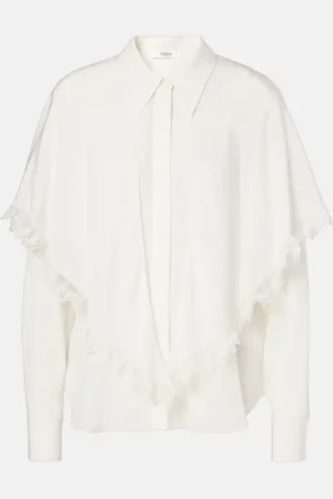 Chloé Chloé Bluse Knotted Heritage aus Crêpe de Chine aus Seide