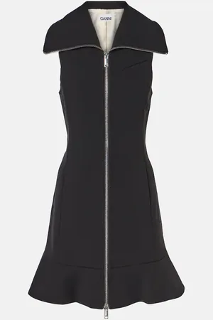 Ganni Minikleid aus Crêpe